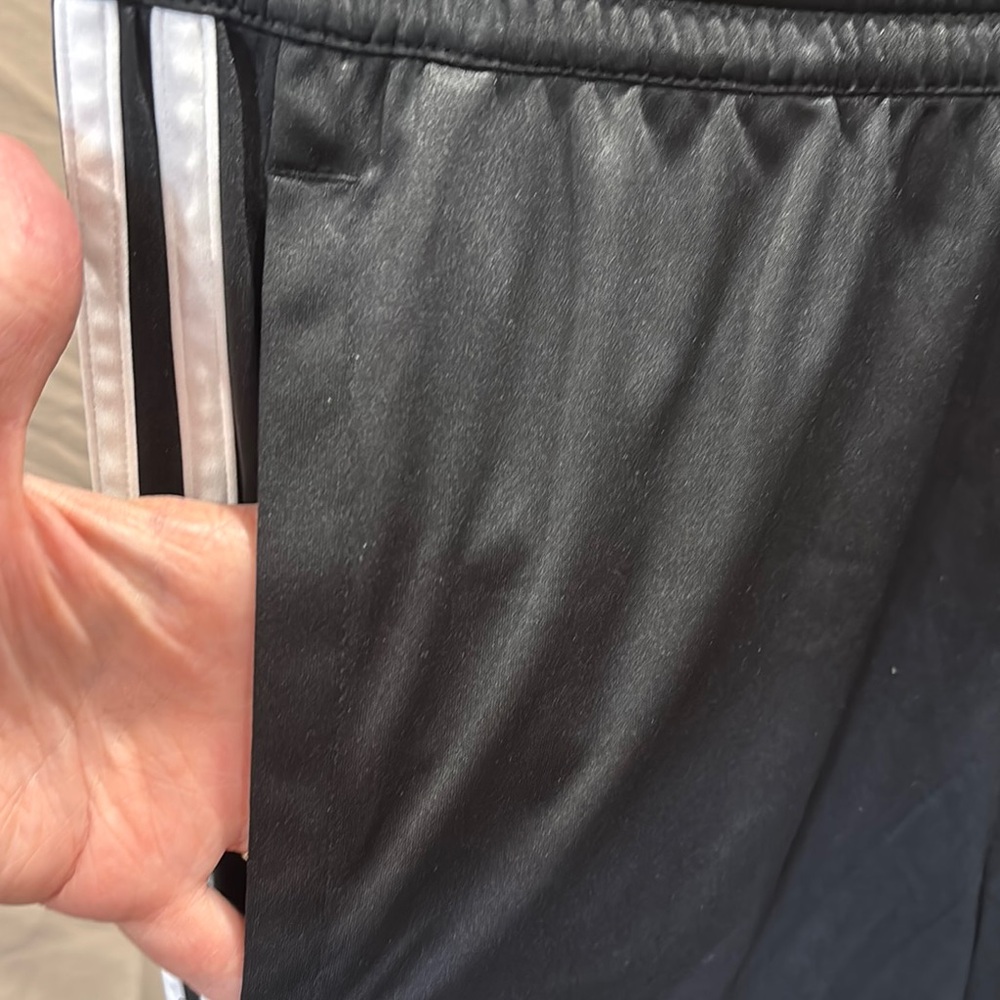 Adidas Black and White Athletic Shorts with Stripes - Picture 6 of 6